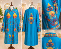 Turquoise Bloom Embroidered Jacket