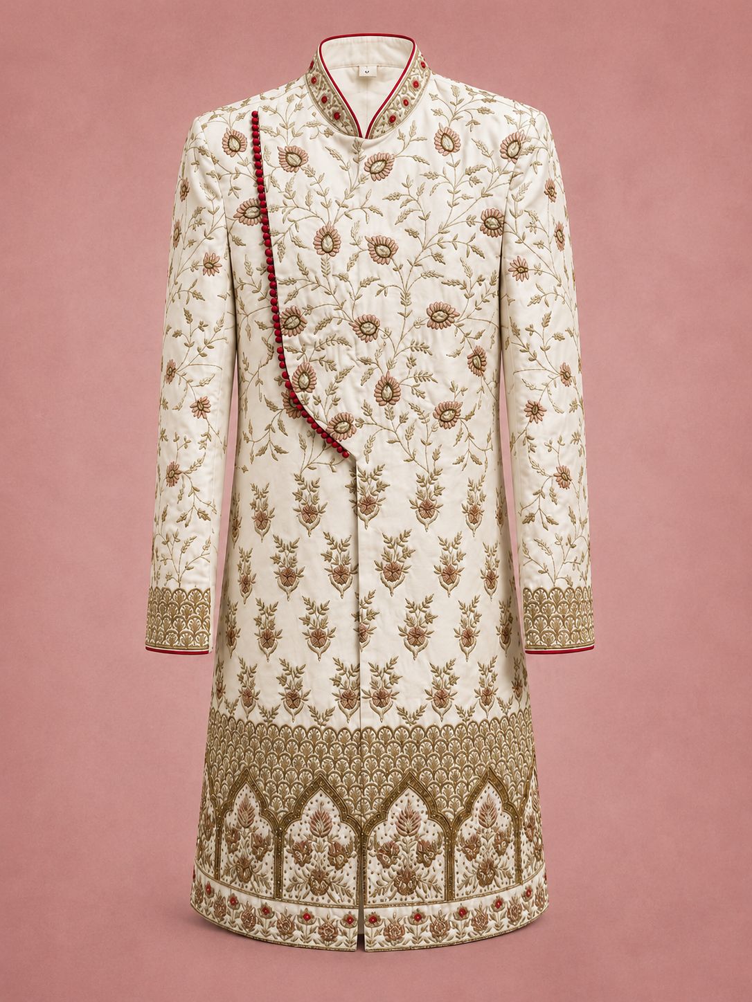 Ivory Gulnaar Sherwani