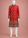 Royal Crimson Embroidered Sherwani