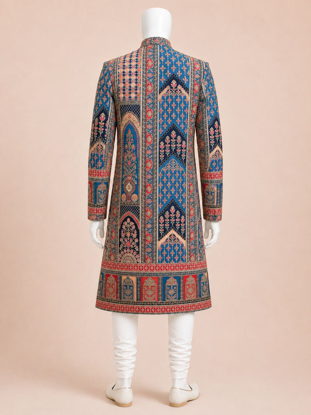 Royal Blue Heritage Embroidered Kurta Set