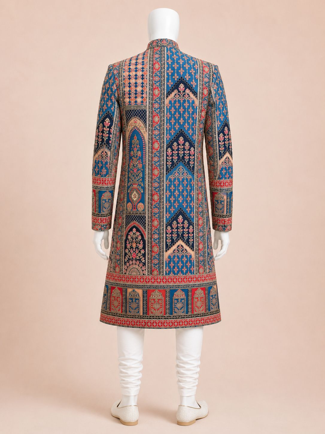 Royal Blue Heritage Embroidered Kurta Set