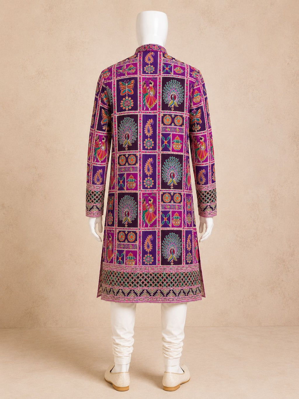 Purple Multi Embroidered Kurta Set
