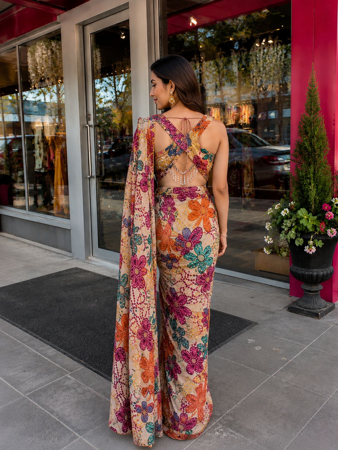 Blooming Garden Ready-to-Wear Saree