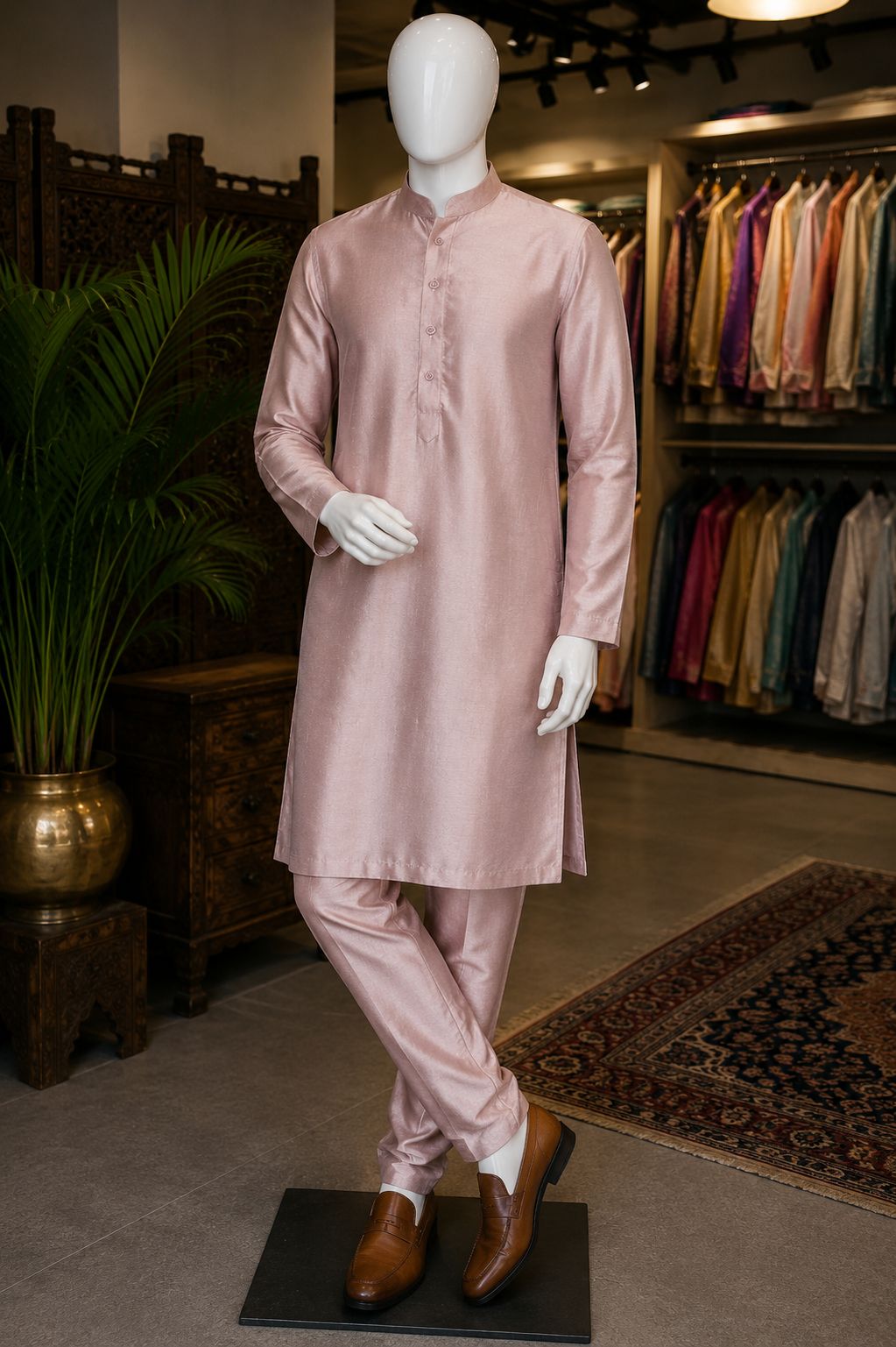 Blush Pink Kurta Pajama Set