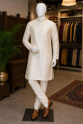 Classic Ivory Silk Pajama Kurta Set