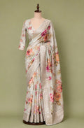 Sage Blossom Floral Saree